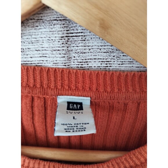 Gap Women's Large Orange Stripe Pullover Sweater - Picture 3 of 4